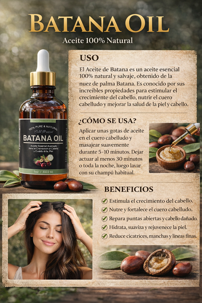 .  🌿 Aceite de Batana 100% Natural – Reparación, Crecimiento y Nutrición para Cabello y Piel.
