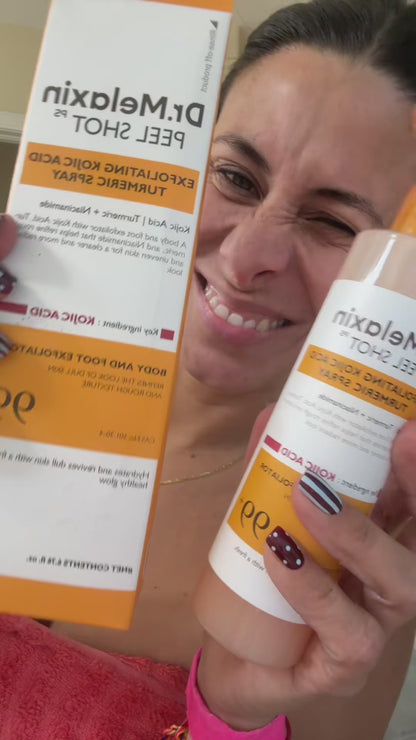 "Dr. Melaxin Pell Shot P5 – Spray Exfoliante de Ácido Kójico y Cúrcuma | Ilumina, Renueva e Hidrata tu Piel en Minutos"